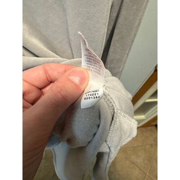 Women's Pure J. Jill Gray Velour Crushed Velvet V-Neck Long Sleeved Tunic Size L - Picture 5 of 11